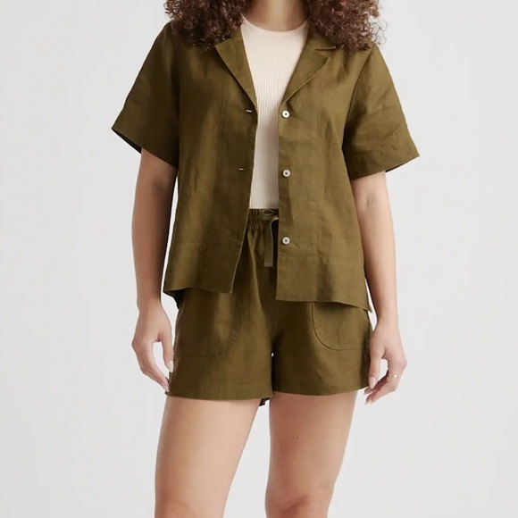 Quince 100% European Linen Short Sleeve Shirt - Picture 2 of 6